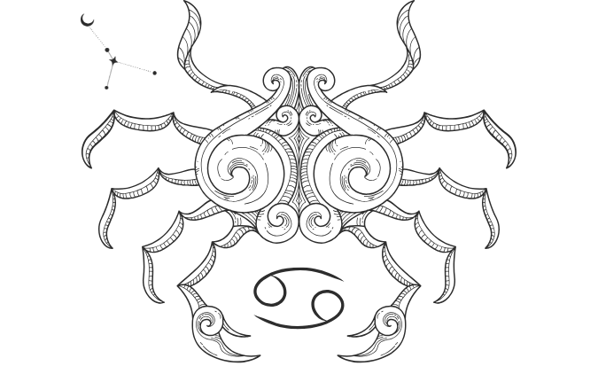 simbolo de cancer en el zodiaco