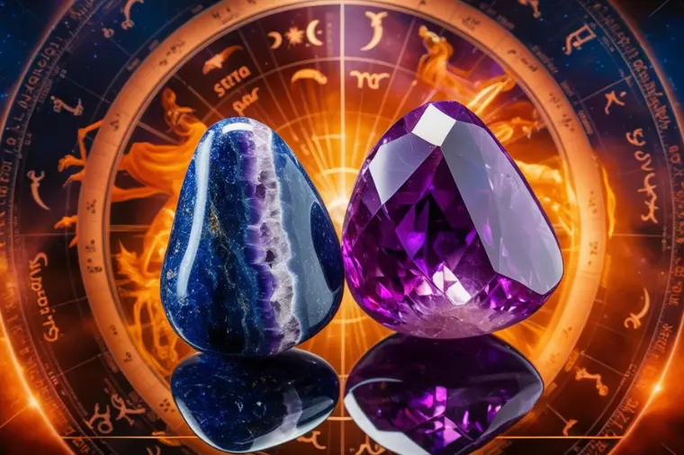 Lapislázuli y amatista para libra