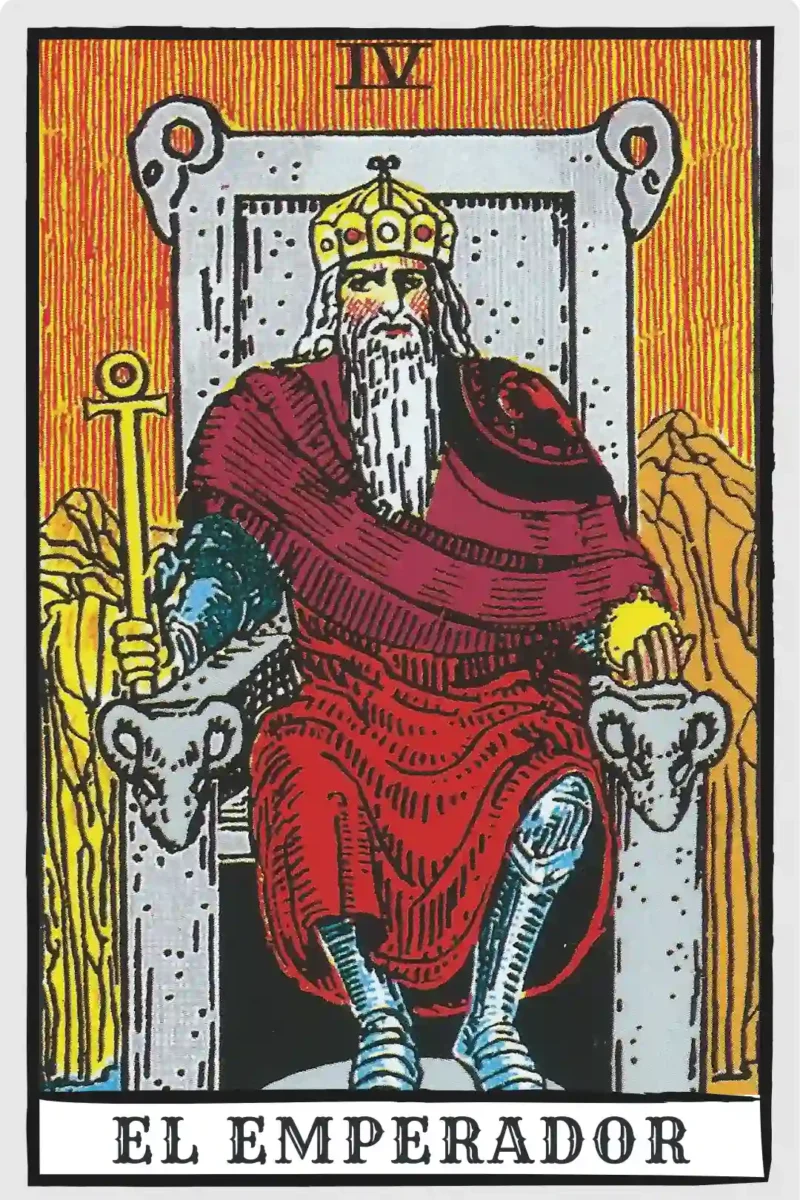 Carta de El emperador en el tarot