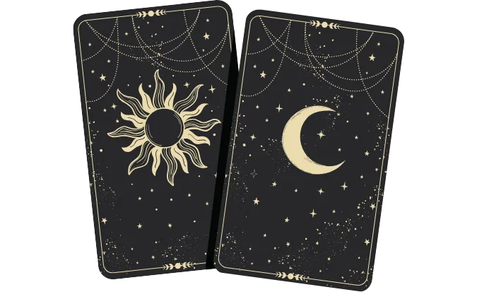 Unas cartas de tarot representando las estrellas y la astrologia