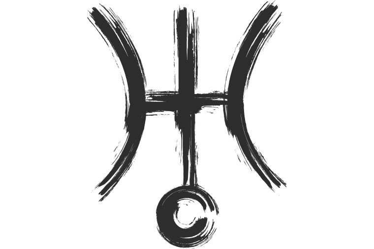 Símbolo astrológico de Urano representando originalidad, revolución y despertar en carta astral