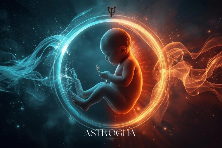 bebe en el vientre para nacer de piscis a aries
