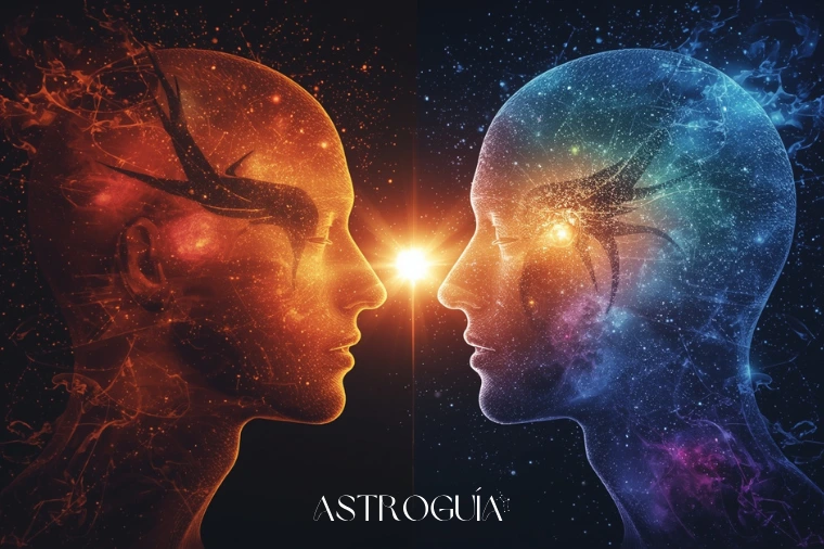 Representación del cambio de era astrológica: Neptuno dejando Piscis para entrar en el signo de Aries, simbolizando el paso del sueño a la acción.