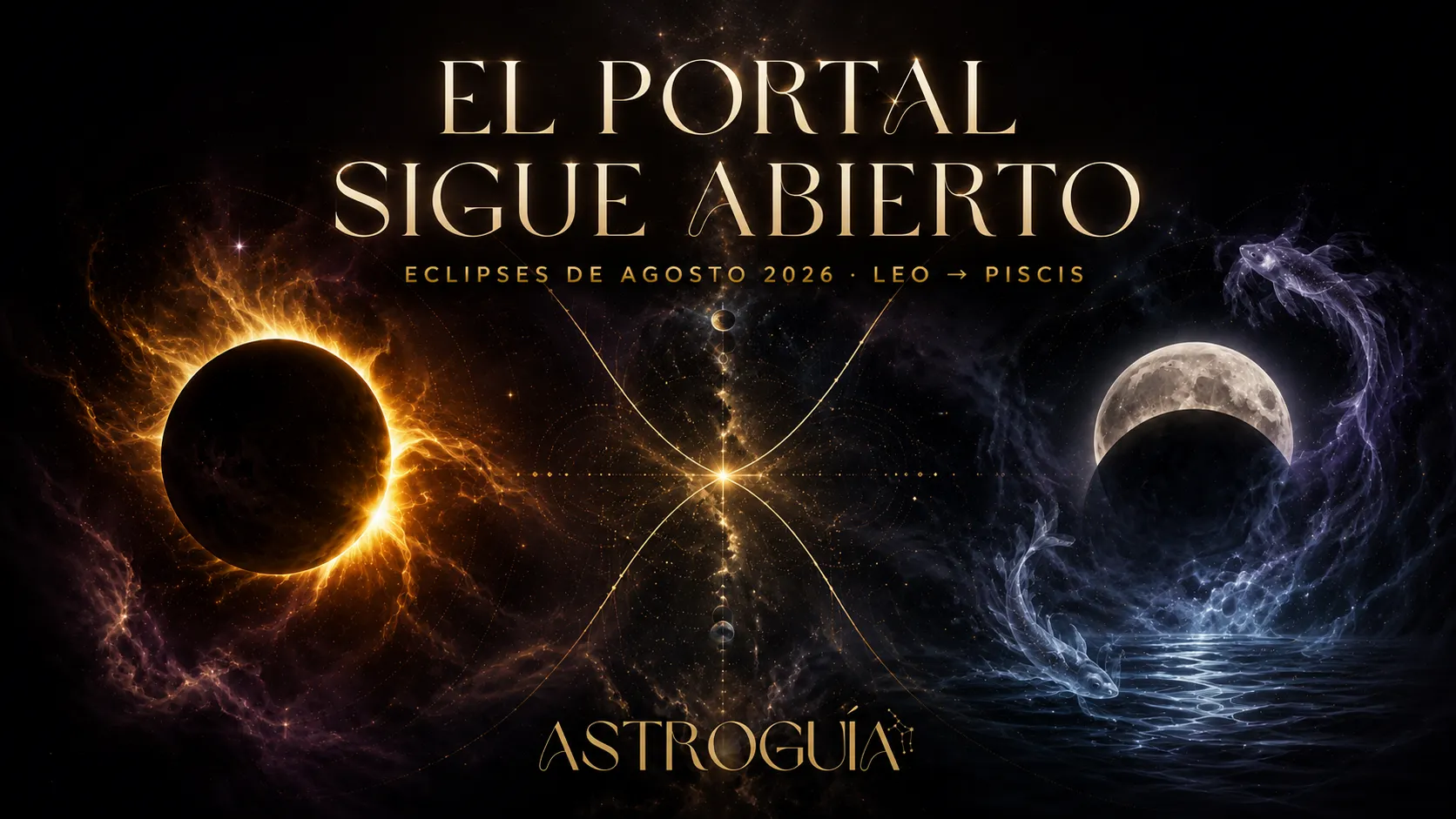 Portal de eclipses de agosto 2026 entre Leo, Acuario y Pisci
