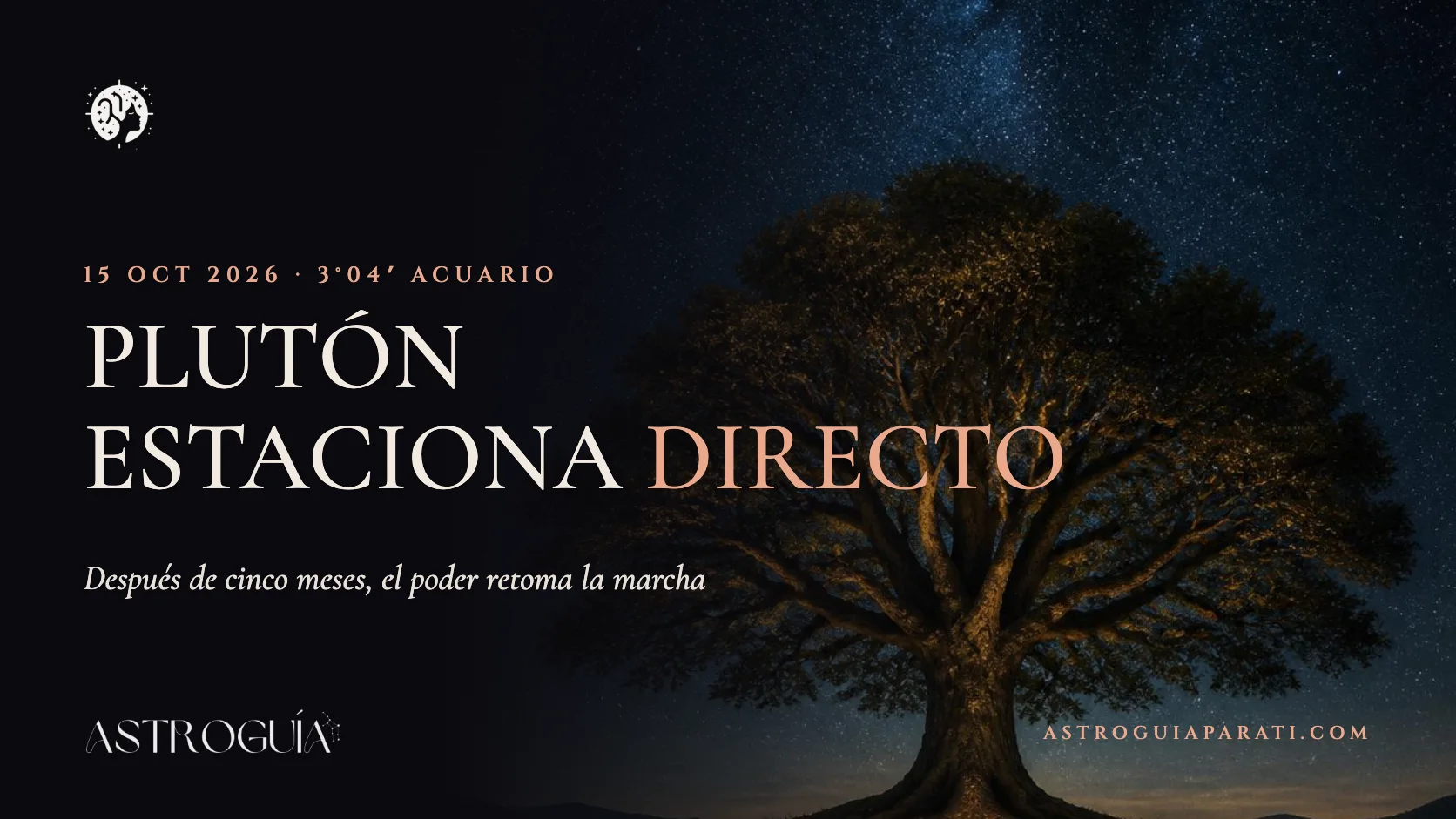 Plutón Estaciona Directo en Acuario 2026